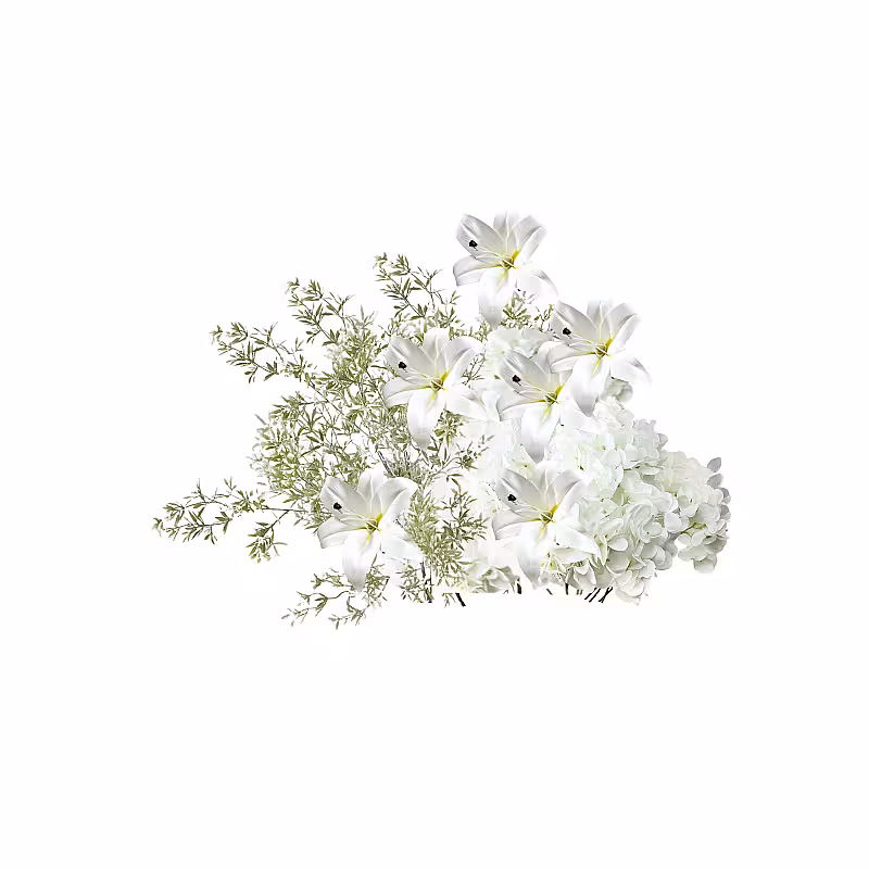 Timeless White Artificial Floor Flower (M)