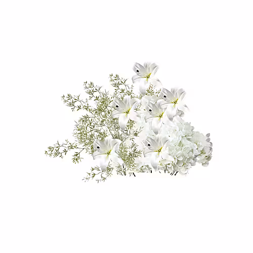 Timeless White Artificial Floor Flower (M)