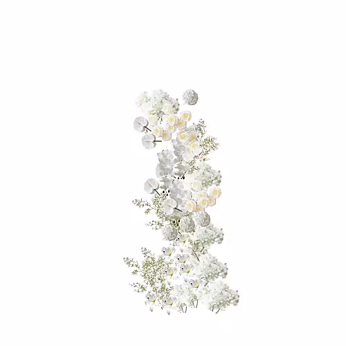 Timeless White Artificial Flower Arch (Right)