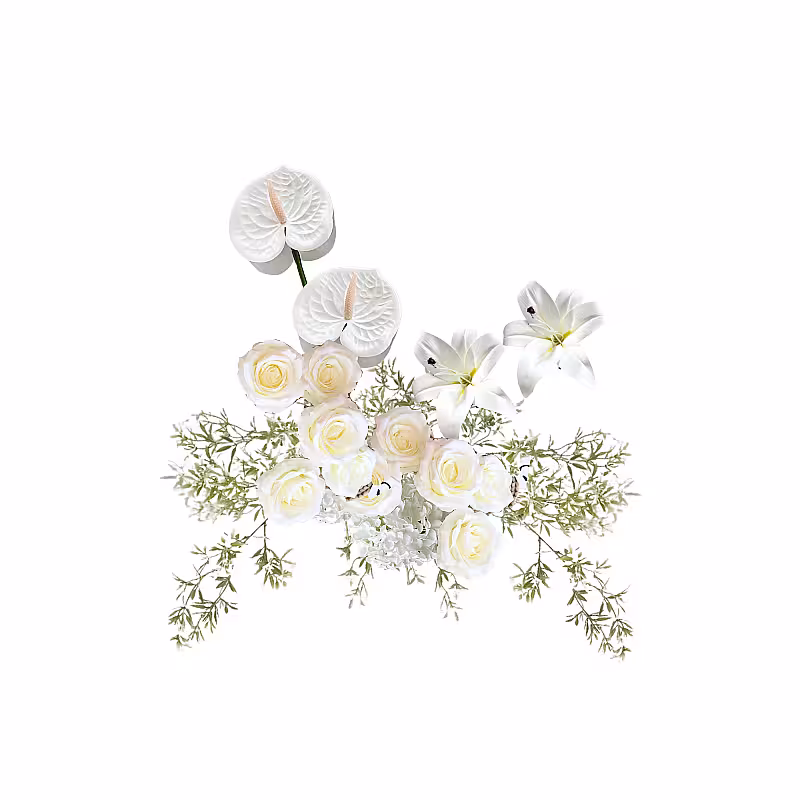 Timeless White Artificial Table Flower (M)