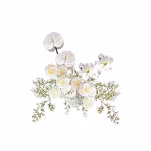 Timeless White Artificial Table Flower (M)