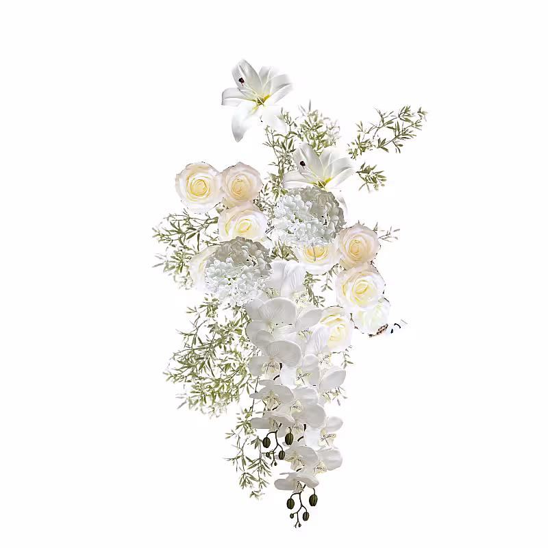 Timeless White Artificial Wall Hanging Flower (S)