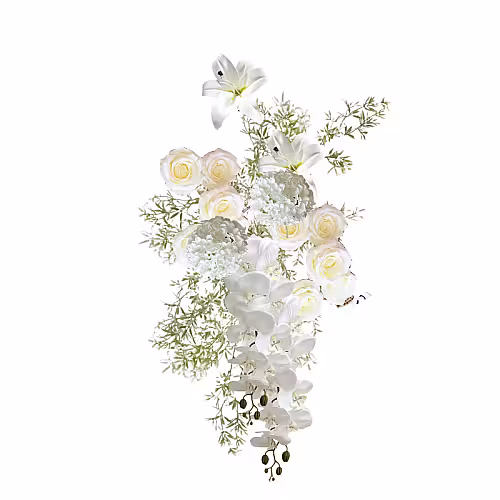 Timeless White Artificial Wall Hanging Flower (S)