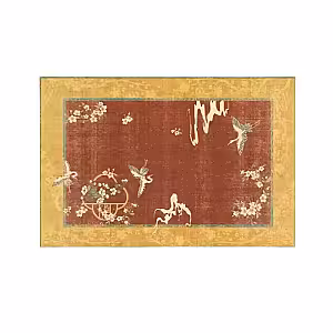 Traditional Oriental Vibrant Red Floor Decorative Carpet