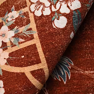 Traditional Oriental Vibrant Red Floor Decorative Carpet