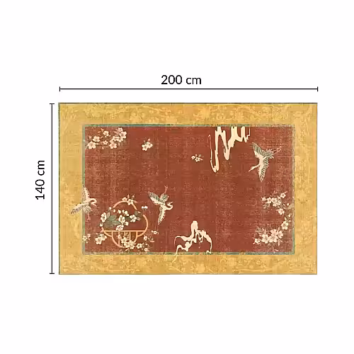 Traditional Oriental Vibrant Red Floor Decorative Carpet