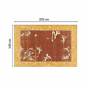 Traditional Oriental Vibrant Red Floor Decorative Carpet