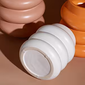 Vase Mid-century Stepped Vase (White)