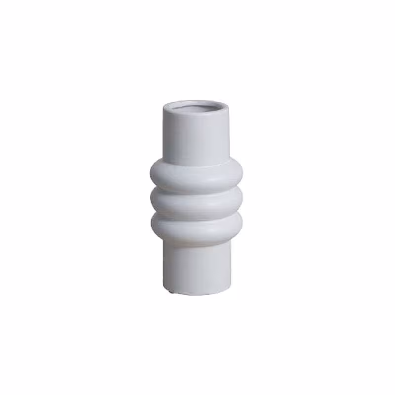 Vase Totem Cylinder Geometric Vase (White Small)