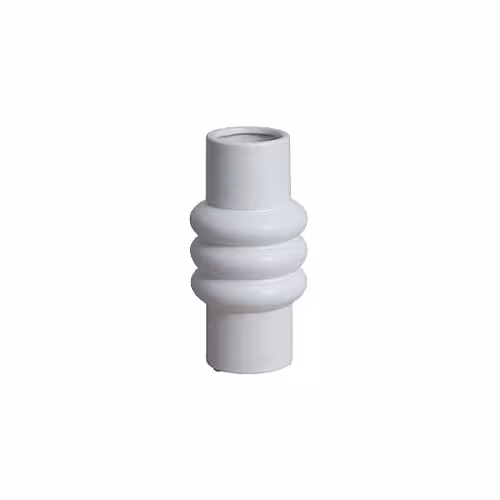 Vase Totem Cylinder Geometric Vase (White Small)
