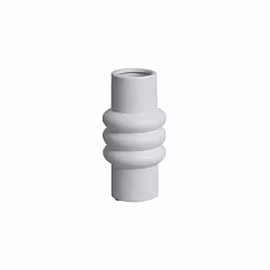 Vase Totem Cylinder Geometric Vase (White Small)