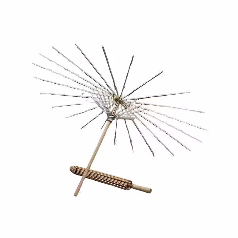 Vintage Style Oiled Paper Bamboo Umbrella Rib Decorative Ornaments