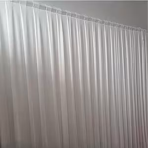 Wedding Fabric Joyous White Celebration Curtain [No stand]