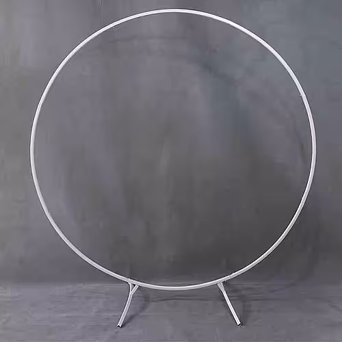 White Round Arch Stand Balloons Garland Circle Backdrop 2m Diameter