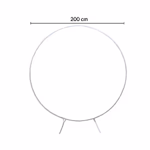 White Round Arch Stand Balloons Garland Circle Backdrop 2m Diameter
