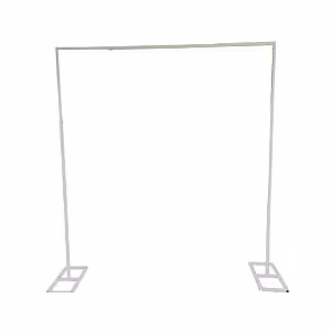 White Telescopic Flower Balloon Arch Stand 3m