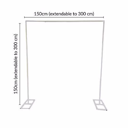 White Telescopic Flower Balloon Arch Stand 3m