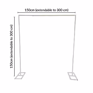 White Telescopic Flower Balloon Arch Stand 3m