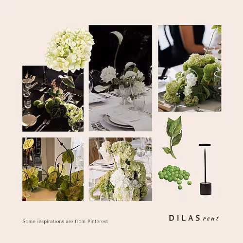 Customised Artificial Table Flower Black Lamp Tablescape R-TS011