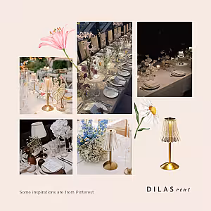 Customised Artificial Table Flower Crystal Lamp Tablescape R-TS010