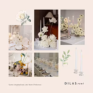 Customised Artificial Table Flower Tall Candle Lamp Tablescape R-TS009