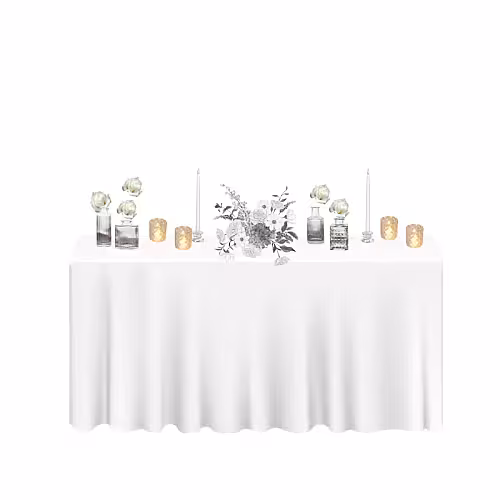 Soft White Colourful Artificial Rose Flower Crystal Tall Candle Lamp Centrepiece Tablescape R-TS006