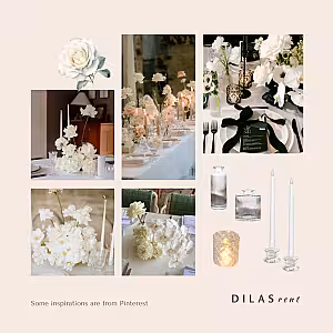 Soft White Colourful Artificial Rose Flower Crystal Tall Candle Lamp Centrepiece Tablescape R-TS006