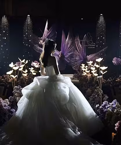 5 Head Butterfly LED Wedding Walkway Lights