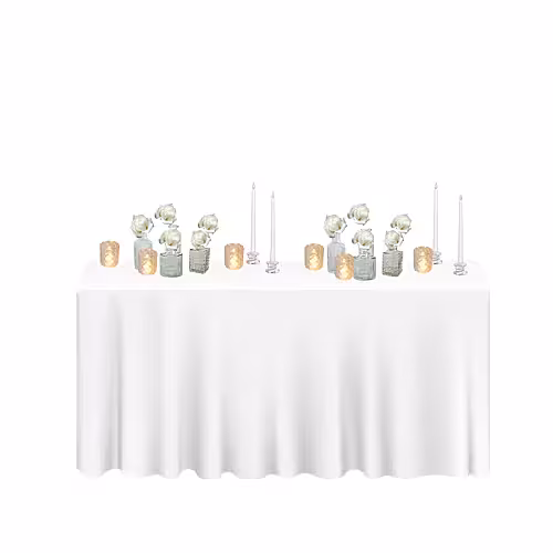 Soft White Artificial Rose Flower Crystal Tall Candle Lamp Tablescape R-TS004