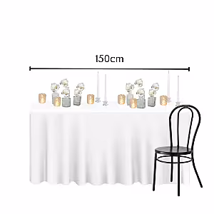 Soft White Artificial Rose Flower Crystal Tall Candle Lamp Tablescape R-TS004