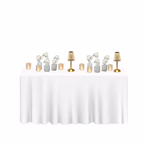 Soft White Artificial Rose Flower Crystal Candle Lamp Tablescape R-TS003