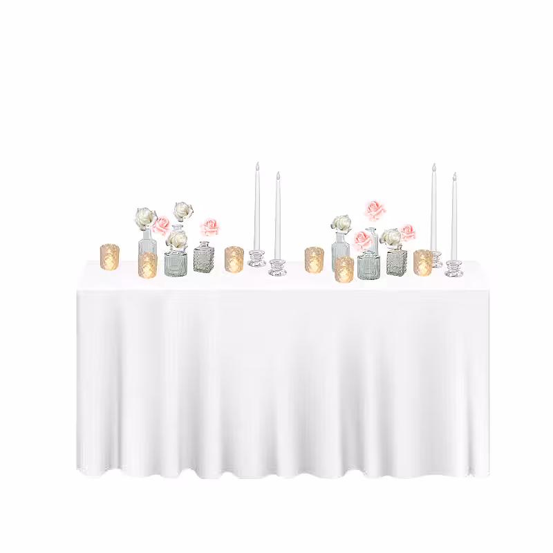 Dreamy Pink Artificial Rose Flower Crystal Tall Candle Lamp Tablescape R-TS002