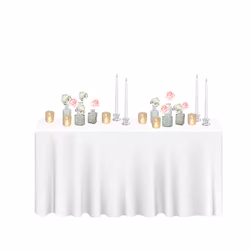 Dreamy Pink Artificial Rose Flower Crystal Tall Candle Lamp Tablescape R-TS002