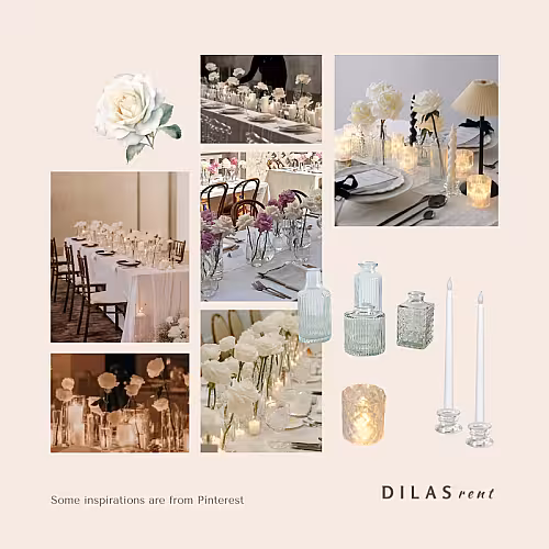 Dreamy Pink Artificial Rose Flower Crystal Tall Candle Lamp Tablescape R-TS002