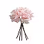 5pc Artificial Curl Edge Moisture Rose Bouquet (Pink)