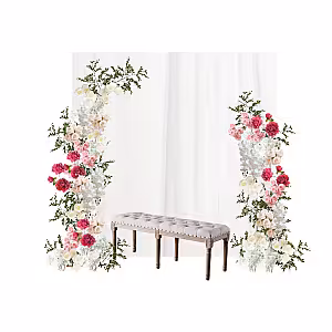 Traditional Malay Style Sweet Garden Artificial Flower Arch Pelamin Engagement Set R-EN007