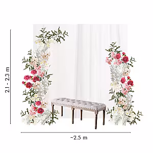 Traditional Malay Style Sweet Garden Artificial Flower Arch Pelamin Engagement Set R-EN007
