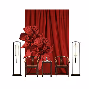 Modern Red Paper Flower Tea Ceremony Set R-TC011