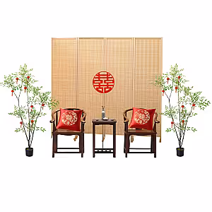 Oriental Mandarin Bamboo Backdrop Chinese Tea Ceremony Set R-TC007