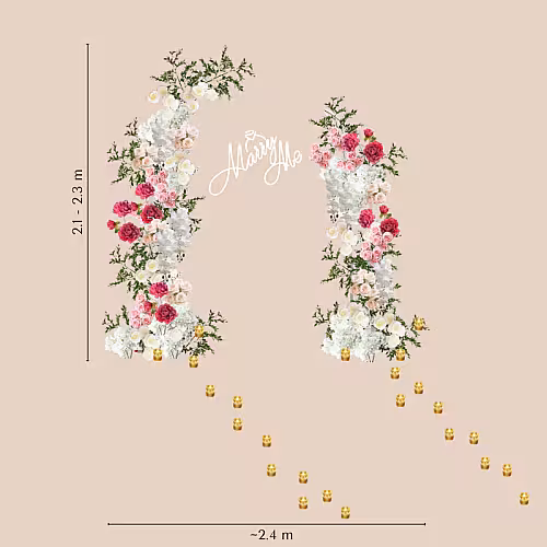 Sweet Garden Artificial Flower Arch Marry Me Set R-MM001