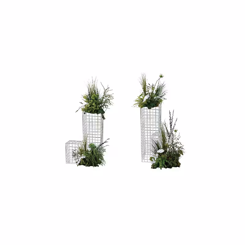 Grassy Green Artificial Flower Arch Altar Set R-AL008