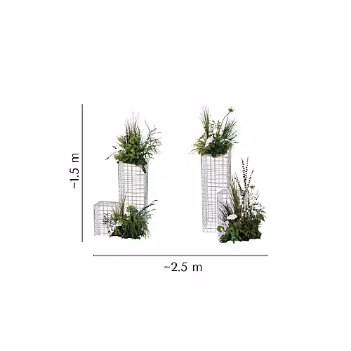 Grassy Green Artificial Flower Arch Altar Set R-AL008