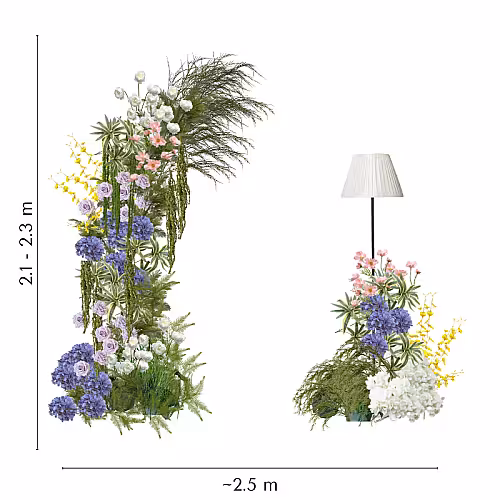 Sweet Forest Artificial Flower Arch Altar Set R-AL005