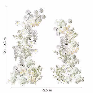 Timeless White Artificial Flower Arch Altar Set R-AL003