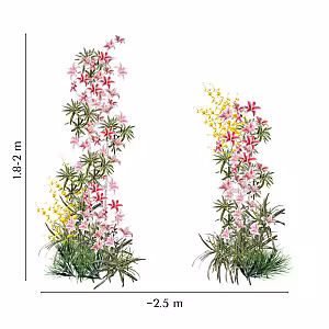 Prosperity Red Artificial Flower Arch Altar Set R-AL001