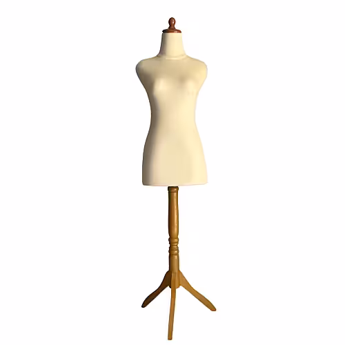 Foam Layered Mannequin with Wooden Pole