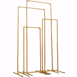 Structure Adjustable Gold Rectangle Decorative Arches Frame (Gold 2m)