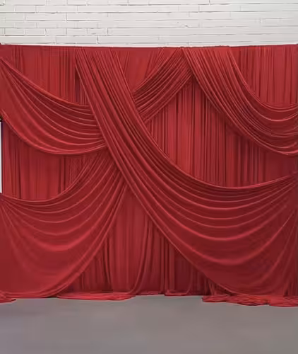 Stretchable Red Colour Drape Backdrop Fabric (8M) [No stand]
