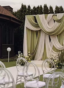 Stretchable Sage Green Colour Drape Backdrop Fabric (8M) [No Stand]