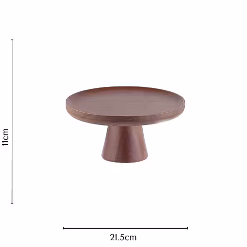 Acacia Wooden Cake Tray with Pedestral Stand (Medium)